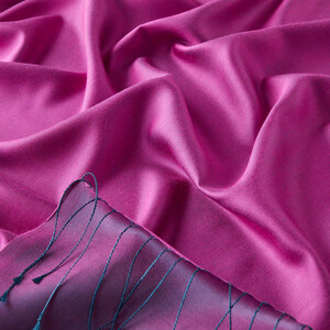 Solid Fuchsia Modal Silk Hijab - Thumbnail