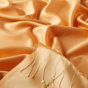 Solid Gold Modal Silk Hijab - Thumbnail