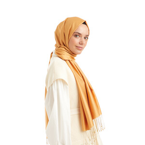 Solid Gold Modal Silk Hijab - Thumbnail