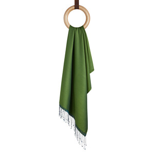 Solid Green Modal Silk Hijab - Thumbnail