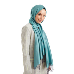Solid Mentol Modal Silk Hijab - Thumbnail