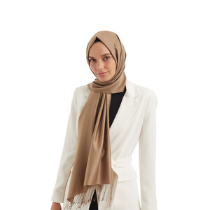 Solid Mink Modal Silk Hijab - Thumbnail