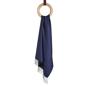 Solid Navy Modal Silk Hijab - Thumbnail