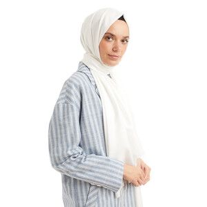 Solid Pearl Modal Silk Hijab - Thumbnail
