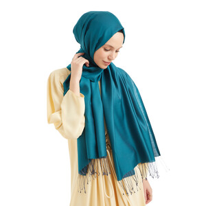 Qoza - Solid Petrol Green Modal Silk Hijab