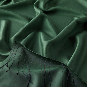 Solid Pine Green Modal Silk Hijab - Thumbnail