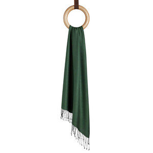 Solid Pine Green Modal Silk Hijab - Thumbnail