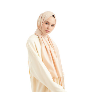 Qoza - Solid Powder Pink Modal Silk Hijab