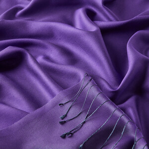 Solid Purple Modal Silk Hijab - Thumbnail