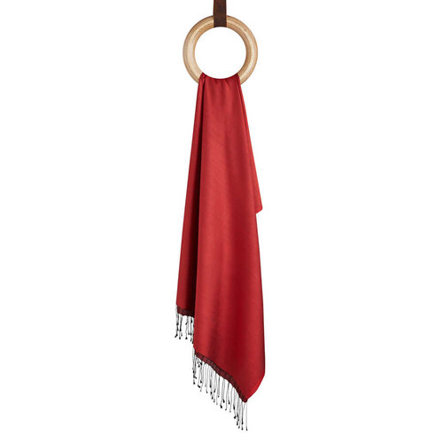 Solid Red Modal Silk Hijab