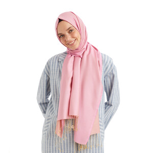 Solid Sugar Pink Modal Silk Hijab - Thumbnail