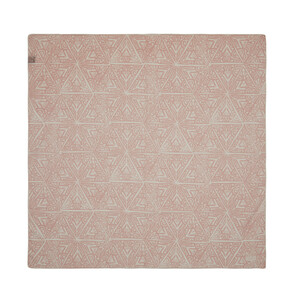 Sugar Pink Ethnic Pattern Cotton Scarf - Thumbnail