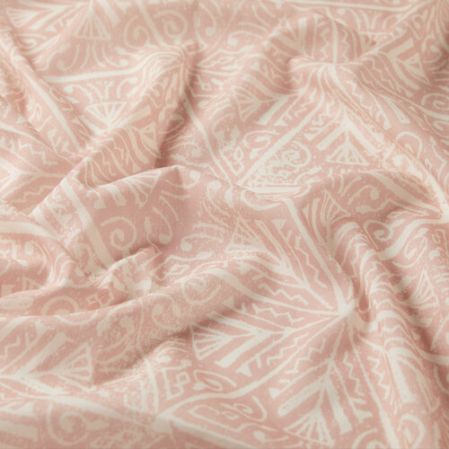 Sugar Pink Ethnic Pattern Cotton Scarf