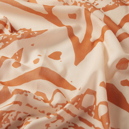 Terracotta Ethnic Pattern Cotton Scarf