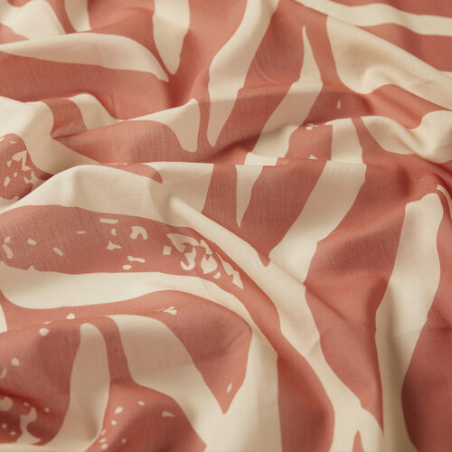 Terracotta Tropic Leaf Cotton scarf