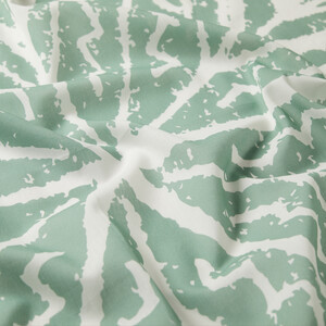 White Green Ethnic Pattern Cotton Scarf - Thumbnail