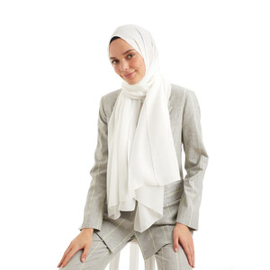 White Shine Viscose Hijab - Thumbnail